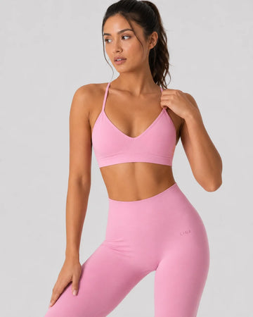 Smooth Seamless Strappy Sports Bra Juicy Pink