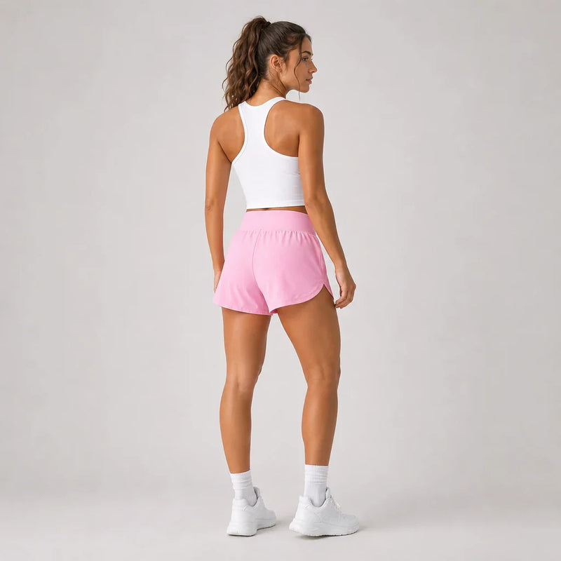 Mirage Cardio Shorts Petal Pink - back fit